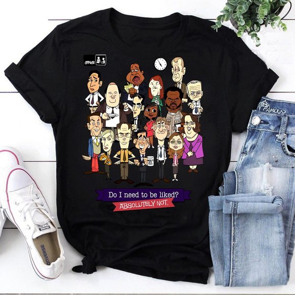 Cartoon Characters The Office Series T-Shirt - Picture 1 of 1